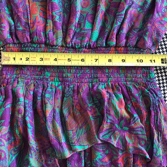 NWT Boho Ramy Brook Chiffon Dresses Rosanna Printed Long-Sleeve Mini Dress - Picture 10 of 10